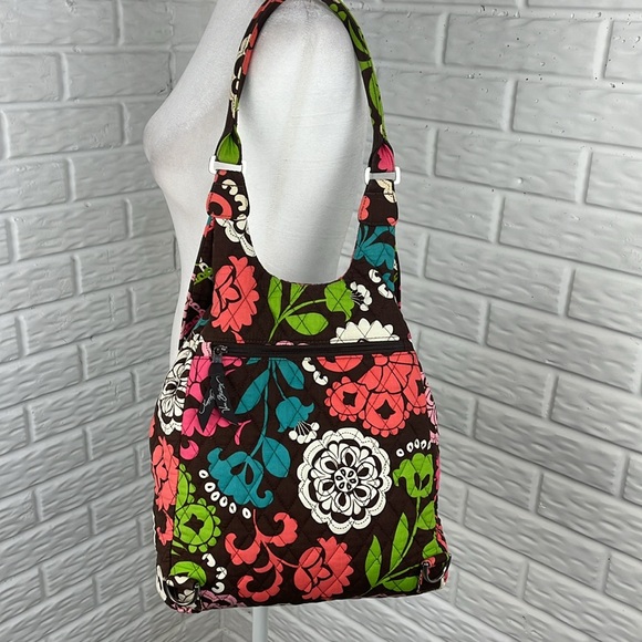 VERA BRADLEY Backpack Tote Convertible Lola Paisley Floral Removable Straps - Picture 6 of 17
